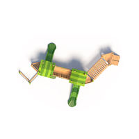 Aire de jeux en bois pour enfants ensemble d'équipement de plein air Center bois aire de jeux extérieure toboggan balançoire jeu Playhouse pour enfants exercice