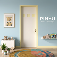 Armoire enfant triple carrée en bois massif intégrée pour chambre à coucher, placard d'appartement, chambre d'enfant, avec porte intérieure à assembler