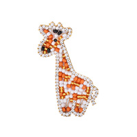 Nouvelle Broche Girafe Plaqué Argent 2025 – Design Animal Créatif et Personnalisé – Accessoire de Mode pour Femme