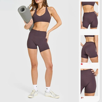 D-XL41 Short de sport de haute qualité sans couture visible pour femme, idéal pour la course et le cyclisme, effet push-up