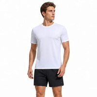 T-Shirt Sportiva da Uomo Personalizzata OEM con Logo Stampato, Morbida, Elastica, Traspirante, Anti-Pilling, per Allenamento