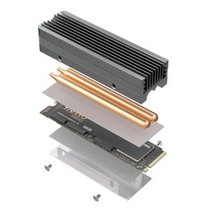 TEUCER-Disipador de calor para ordenador portátil, unidad de estado sólido (SSD), chaleco, tubo de calor, accesorios en stock, 2280, - Product Image 5