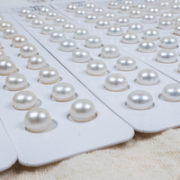 Mutiara Air Tawar Alami Setengah Lubang Kelas AAAAA 3-12mm untuk Pembuatan Perhiasan DIY Kalung Anting Grosir