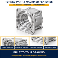 Pelat Adaptor Motor Aluminium Kustom Dengan Lubang Presisi, Diproses CNC untuk Peralatan Otomasi Industri