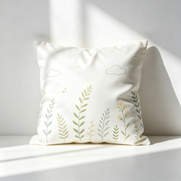 Coussins carrés personnalisés en microfibre, imprimés numériquement, motif dessin animé, aspect peau de pêche, écologiques, lavables et amovibles
