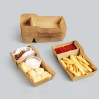 Restaurant voedselveilige kraftpapieren ecovriendelijke draagbare afhaalkartonnen doos voor gebak, soep, donuts, fruitsalade, warme gerechten en brood