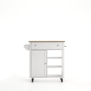 Mesa auxiliar moderna con laterales acanalados, estante abierto y acabado envuelto en PVC - Product Image 4