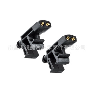 หัวฉีดล้างรถ Ruijie รุ่น 6438A0 643889 สำหรับ Peugeot Citroen พลาสติกสีดำพร้อมปลายทองแดง - Product Image 1