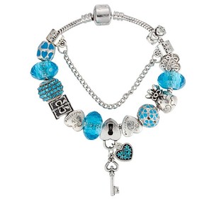 Bracelet diy pour enfants, breloques en forme de cœur, serrure de carte, breloques à bonbons, meilleur cadeau, pièces - Product Image 2