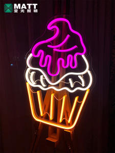 Letrero de neón para cupcakes, luces de neón Led blancas cálidas rosas para decoración de pared, letreros iluminados para panadería, tienda de postres, Bar, cafetería, fiesta - Product Image 3