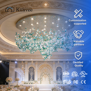 Lampadario Decorativo per Soffitto di Villa e Appartamento KUAVEE, Personalizzabile, Alta Qualità, Grande Lampadario in Cristallo, Lampadario in Vetro Colorato - Product Image 1