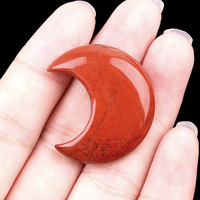 30mm Mini Moon Pocket Geschnitzte Kristall Sorgens teine Mond förmiger Edelstein DIY Schmuck für dekorative Geschenke
