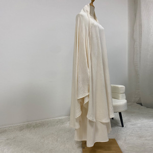 2025 New Two-Piece Robe Large Headscarf and Long Skirt Cross-Border Ethnic Polyester <strong>Abaya</strong> for Summer <strong>Model</strong> - Product Image 4