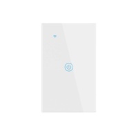 Glomarket Nouveaux Produits Design Interrupteur Mural Intelligent Tuya Wi-Fi Standard Américain avec Panneau Tactile en Verre, Prise en Charge de la Télécommande via l'Application