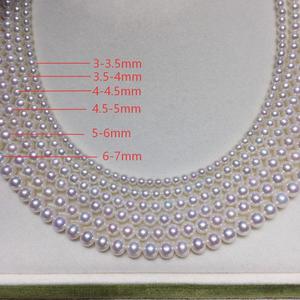 Dây chuỗi ngọc trai nước ngọt tròn SHDIYAYUN 3-7mm, màu trắng và xám 3-5A, ngọc trai tự nhiên dùng làm đồ trang sức - Product Image 4