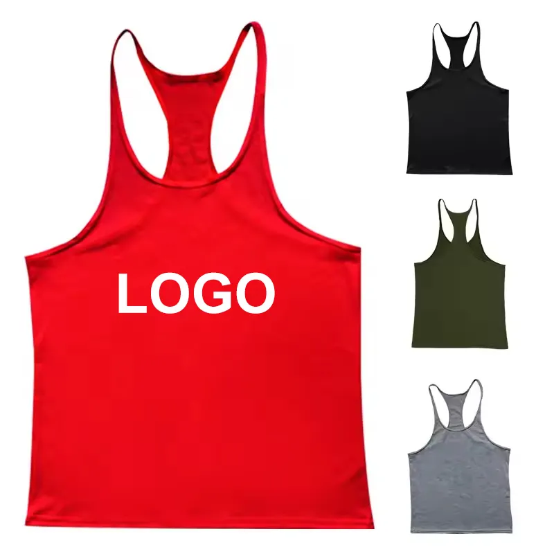 Cotton Gym Kleidung Herren Workout Ärmelloses Hemd Bodybuilding Tank Top Fitness Sportswear Herren westen Muskel Unterhemden Tank Top