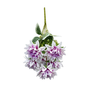Meixi - Flor Artificial de Seda Dahlia sin Tallo de 6 Cabezas, Colores Mezclados, Decoración Romántica y de Ensueño para Bodas, Arreglo Floral - Product Image 5