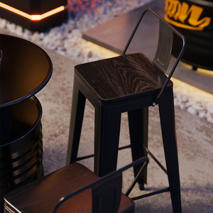 Công Nghiệp Phong Cách Sáng Tạo Dầu Thùng Đặt Đơn Giản Sắt Thiết Kế Bền Thân Thiện Với Môi Ăn Uống Bàn Ghế Phòng Khách Nhà Hàng Nhà - Product Image 3