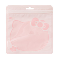 Sac d'emballage transparent brillant auto-scellant rose motif chat de dessin animé, accessoire décoratif mignon et adorable pour filles