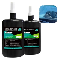 Résine de réparation pour fissures de pare-brise de voiture, 60cps, flacon de 15ml, colle UV
