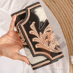 High Quality Women's Genuine Leather Clutch <b>Bag</b> Wallet Fashionable <b>Long</b> Design Purse with Landscape Pattern - Product Image 4