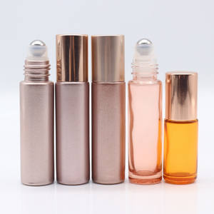Svuota il rotolo di profumo di vetro in oro rosa da <span class=keywords><strong>10</strong></span> <span class=keywords><strong>ML</strong></span> sulla bottiglia bottiglie di rullo di olio essenziale di profumo rosa da 1/3 once - Product Image 2