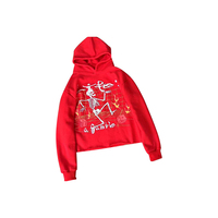 Vente en gros de vêtements de rue à la mode sweats à capuche avec impression personnalisée et bords coupés pantalon de survêtement ensemble de sweat à capuche surdimensionné à ourlet brut vierge pour hommes