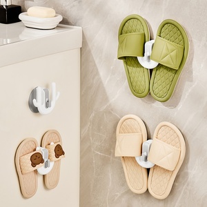 Wall-Mounted Plastic Slippers <b>Shoes</b> Rack for Living Room and Bathroom Practical Space-Saving <b>Shoes</b> <b>Holder</b> - Product Image 3