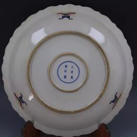 Antique Jingdezhen Peint À La Main Bok Choy Motif Grande Assiette En Porcelaine Chou Ornements Décoratifs Accessoires De Décoration De Table