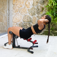 GLEEKO Crunch Rocket pour exercices abdominaux, compatible avec les machines à ramer, pliable, hauteur réglable, unisexe, en PU