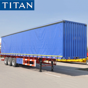 3 essieux Côté Rideau Semi <span class=keywords><strong>Remorque</strong></span> 40ft Tautliner Rideaux 45 Pieds de Boîte De Van Tautliner <span class=keywords><strong>Remorque</strong></span> À Vendre - Product Image 1