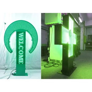 Letrero LED para Farmacia con Cruz a Todo Color, Personalizable, Directo de Fábrica, para Exteriores, Impermeable, con Carcasa de Hierro - Product Image 6