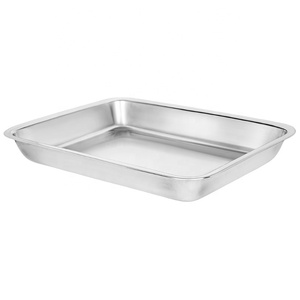 Plaque de cuisson en acier inoxydable 304 pour gâteaux, pains, biscuits, plateaux de cuisine pour fruits - Plat métallique durable pour la cuisson et le service - Product Image 4