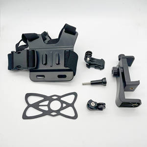 Sabuk dudukan ponsel dada, rompi lari, tempat ponsel dapat disesuaikan, sabuk dudukan tubuh, tali dada, Harness dengan penjepit ponsel kamera - Product Image 6