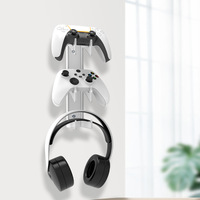 Support mural en acrylique pour contrôleur et casque, support de suspension pour accessoires de contrôleur Xbox/PS4/PS5/Switch Pro