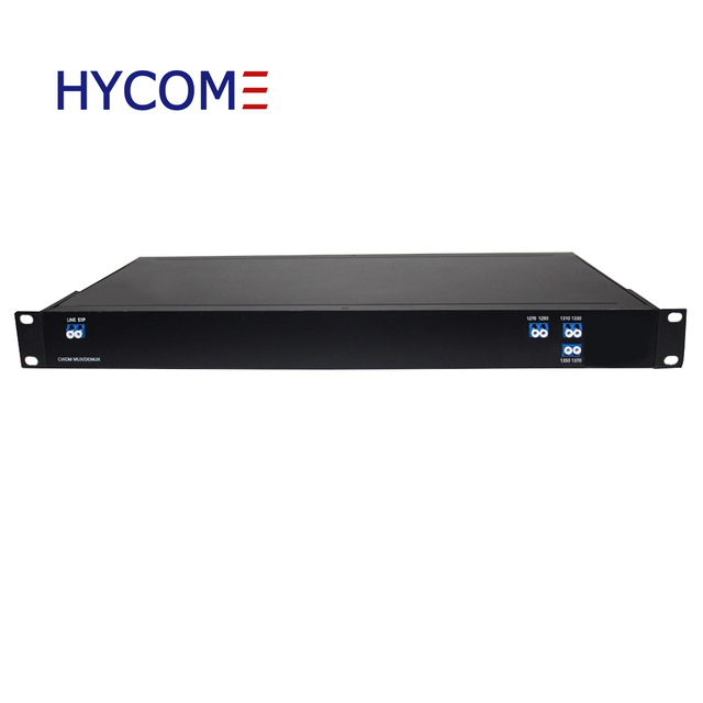 6CH CWDM Single Fiber Rack-Mount Mux or Demux LC UPC Connectors Expansion Port 1U 19-Inch Telecom Cabinet 1260/1650nm 2 Pieces