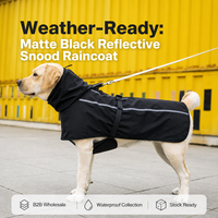 Impermeable para Perros con Capucha, Ligero, Transpirable y de Secado Rápido para Labrador, Golden Retriever, Corgi, Perros Medianos y Grandes