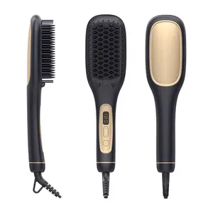 חדש מכירה לוהטת נשים חשמלי שיער מיישר מברשת מהיר וקל hair_straightening_brush