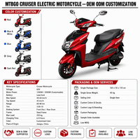 Scooter électrique de remplacement OEM 125CC équivalent à un scooter à essence, moto électrique haute vitesse 72V, cyclomoteur électrique pour adultes