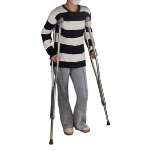 Kruk ketiak baja tahan karat, kruk ketiak baja tahan karat nyaman dapat disesuaikan dengan pengeriting ketiak untuk dewasa - Product Image 6