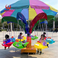 Mini carrousel commercial en plastique pour enfants, idéal pour les divertissements en plein air et la location dans les centres commerciaux