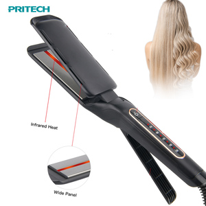 Plancha de Cabello Profesional de Cerámica con Calentamiento Rápido, Plancha Infrarroja Eléctrica de Placas Anchas, Alisador de Cabello Infrarrojo Profesional - Product Image 1