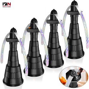 Xách Tay Bay Người Hâm Mộ 4-Gói Cho Ngoài Trời 3 Chiều Cao Có Thể Điều Chỉnh Bảng Ngọn Hương Thơm Khay Holographic Vỉ Đập Cho Những Chuyến Dã ngoại BBQ Cắm Trại - Product Image 1