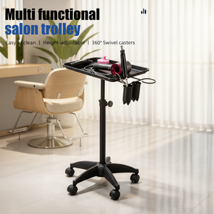 Chariot de Salon Professionnel en Aluminium à Hauteur Réglable avec Roues pour Extensions Capillaires et Tatouages – Offre Spéciale - Product Image 1