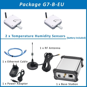 เซ็นเซอร์วัดอุณหภูมิและความชื้นแบบไร้สาย 2 ชุด พร้อมรีโมทคอนโทรล RF เซ็นเซอร์วัดอุณหภูมิและความชื้นแบบรีโมท - Product Image 3