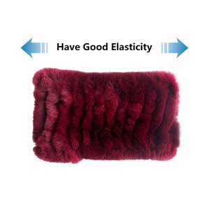Cache-cou en <span class=keywords><strong>fourrure</strong></span> de lapin Rex tricoté pour <span class=keywords><strong>femme</strong></span> - <span class=keywords><strong>Snood</strong></span> douillet de style cocon - Luxueusement doux et dense pour les températures extrêmes - Product Image 4