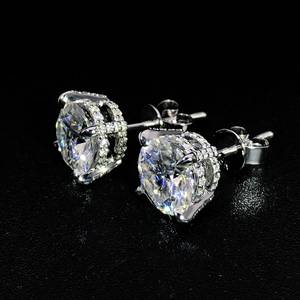 Custom Real S925 Sterling <strong>Silver</strong> 9K 10K 14K 18K <strong>Solid</strong> Gold <strong>Earrings</strong> D VVS GRA Moissanite IGI Lab Grown Diamond Studs <strong>Earrings</strong> - Product Image 3