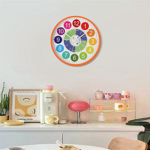 <span class=keywords><strong>Reloj</strong></span> <span class=keywords><strong>de</strong></span> Pared Infantil REIDA, Redondo, Multicolor, Educativo, Silencioso, Analógico, Sin Tictac - Product Image 4