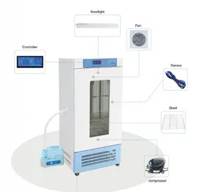 Incubadora climática de hombre digital de laboratorio BIOSTELLAR 150L temperatura constante humedad equipo de iluminación cámara de crecimiento