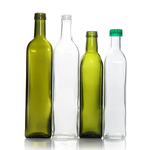 新设计透明500毫升750毫升Dorica橄榄油玻璃瓶